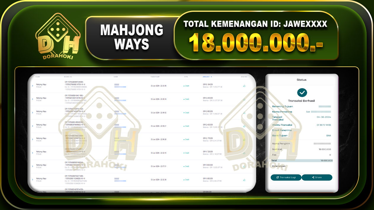 Mahjong Ways 18.000.000