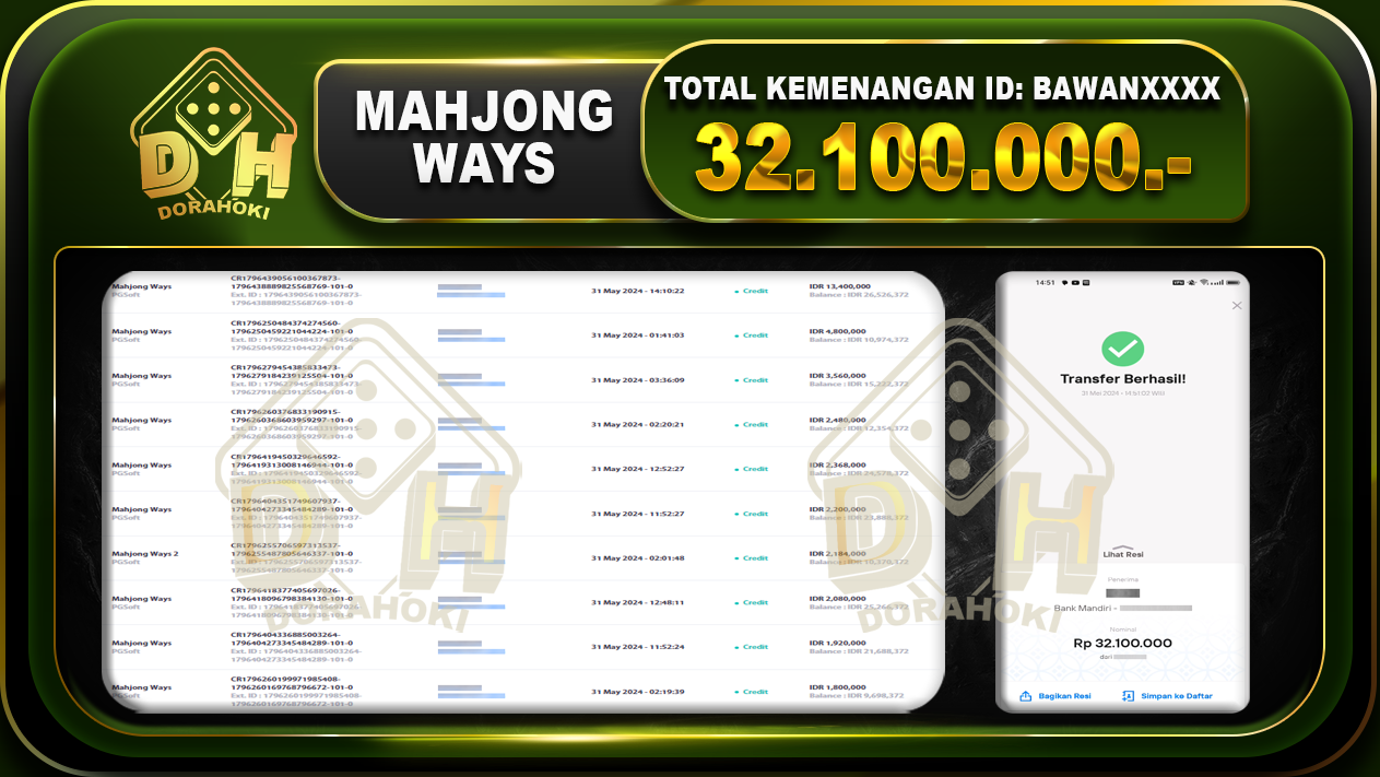 Mahjong Ways 32.100.000