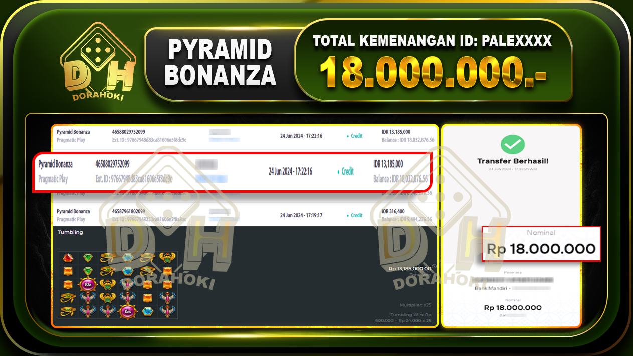 PYRAMID BONANZA Rp.18.000.000