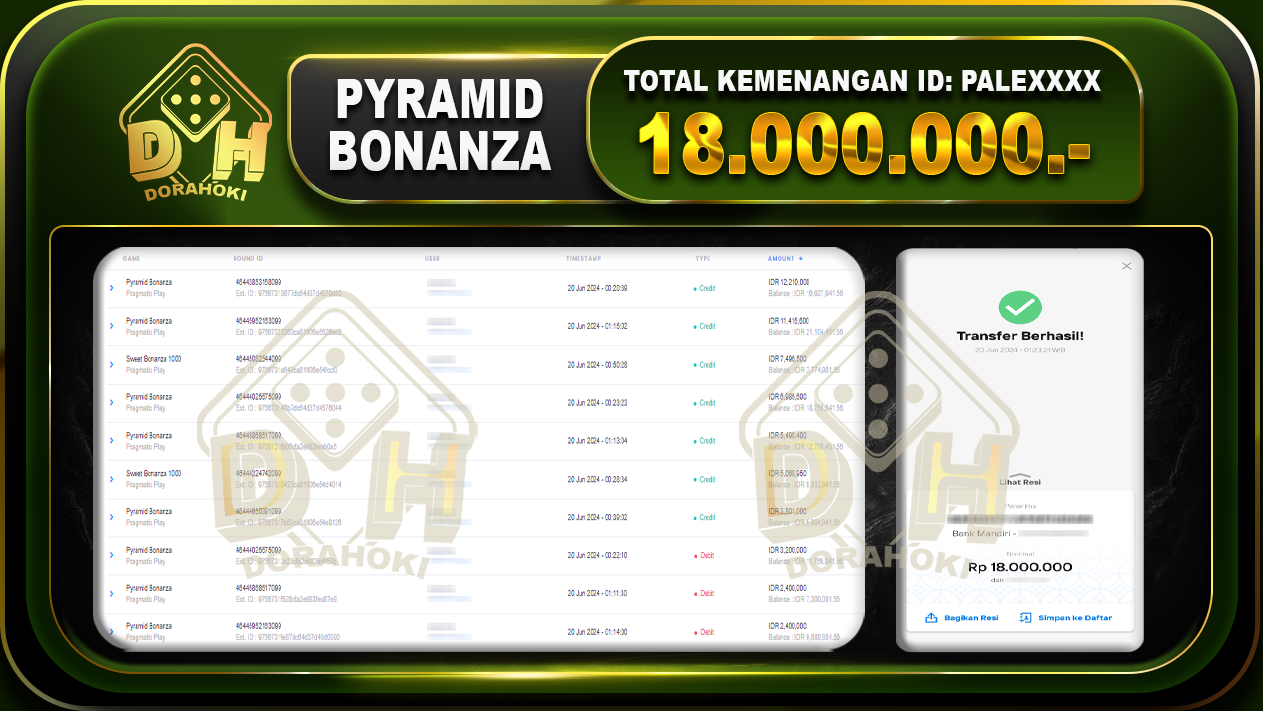 PYRAMID BONANZA Rp.18.000.000