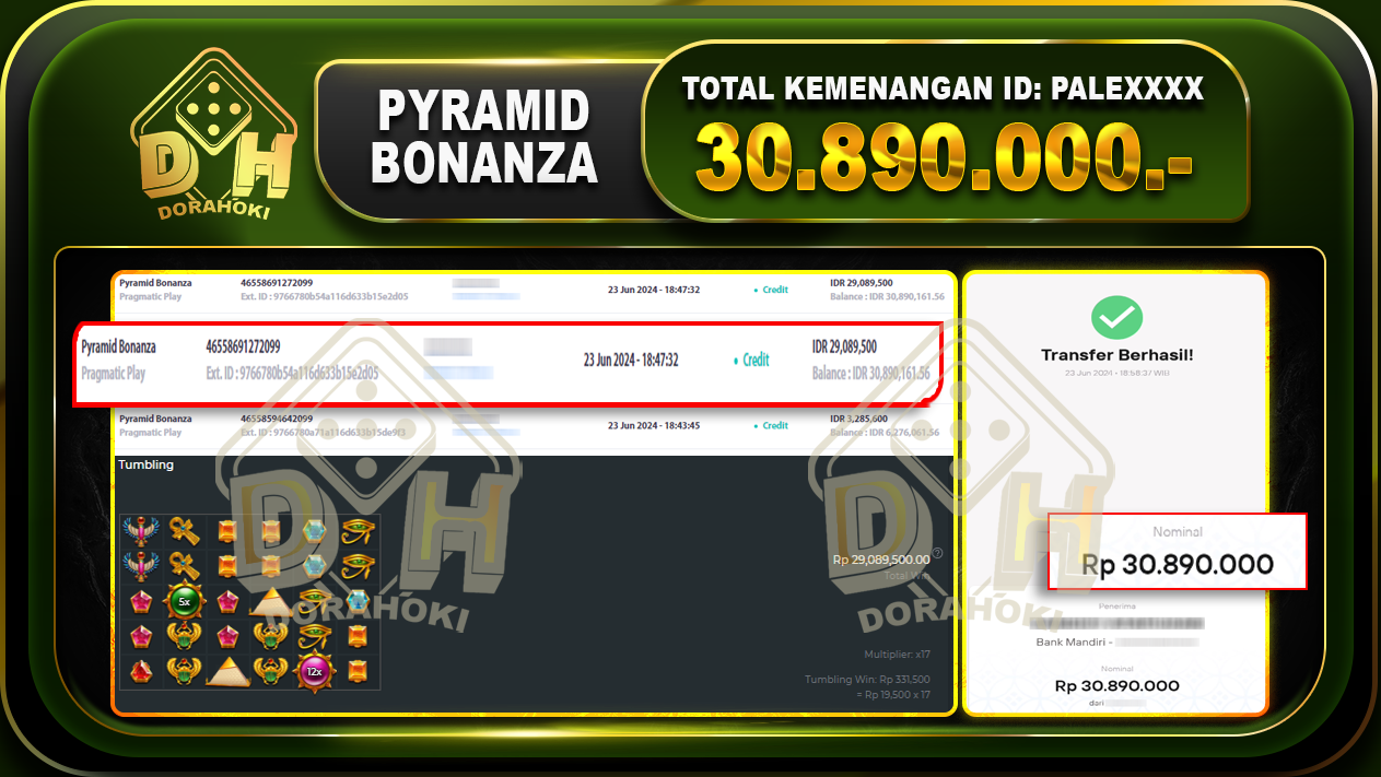 PYRAMID BONANZA Rp.30.890.000