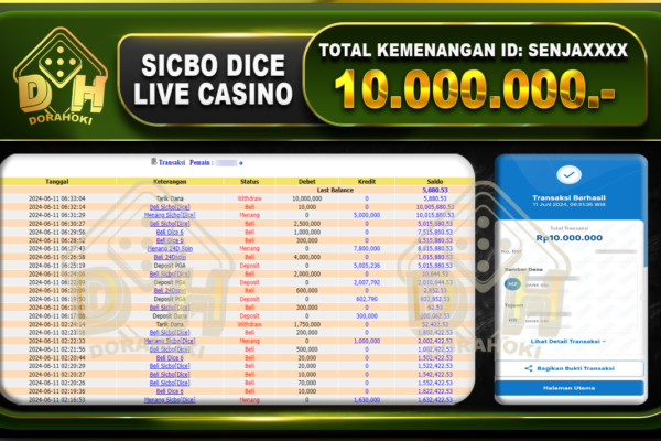 SICBO DICE Rp.10.000.000