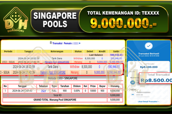 SINGAPORE Rp.9.000.000