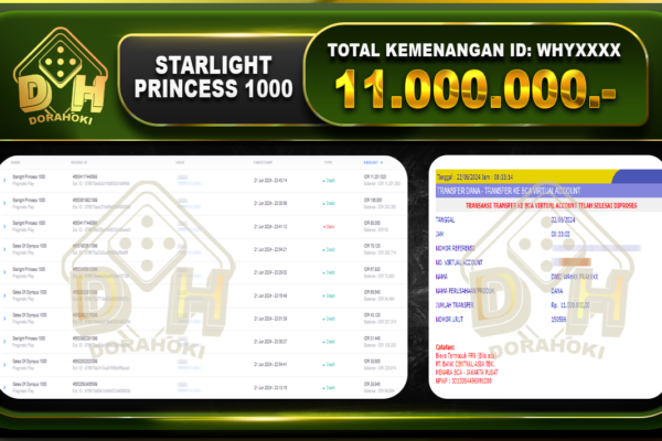 STARLIGHT PRINCESS 1000 Rp.11.000.000