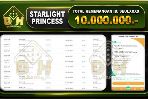 STARLIGHT PRINCESS Rp.10.000.000