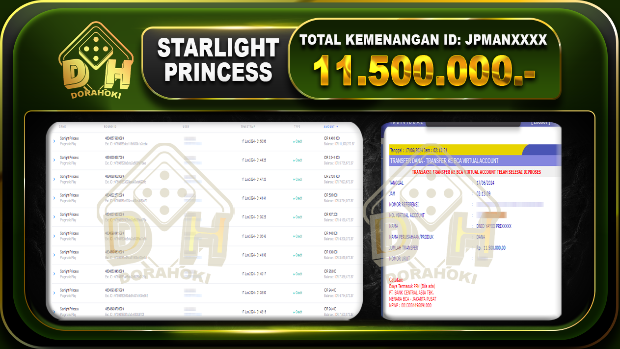 STARLIGHT PRINCESS Rp.11.500.000