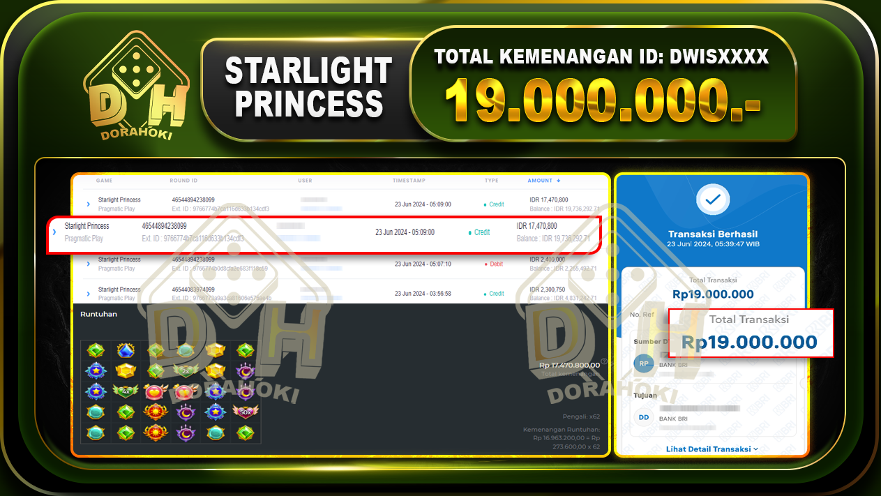 STARLIGHT PRINCESS Rp.19.000.000