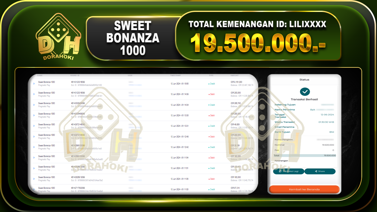 SWEET BONANZA 1000 Rp.19.500.000