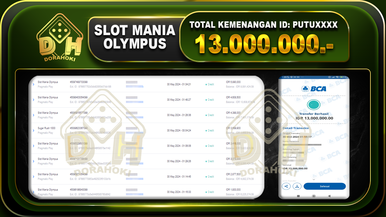 Slot Mania Olympus 13.000.000