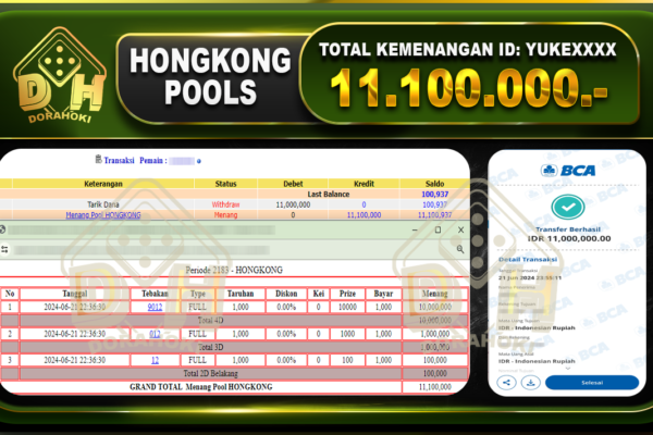 TOGEL HONGKONG Rp.11.100.000