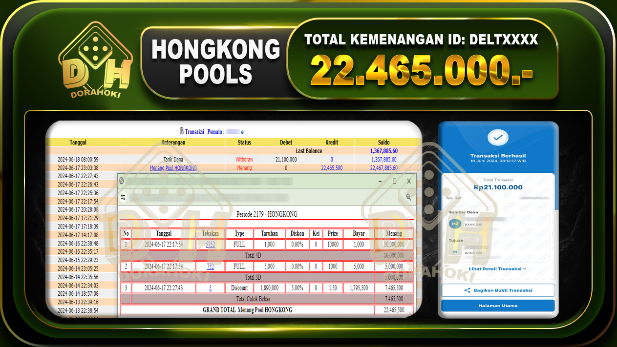 TOGEL HONGKONG Rp.22.465.000