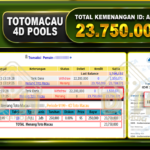 TOGEL TOTOMACAU 4D Rp.23.750.000