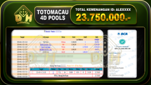 TOGEL TOTOMACAU 4D Rp.23.750.000