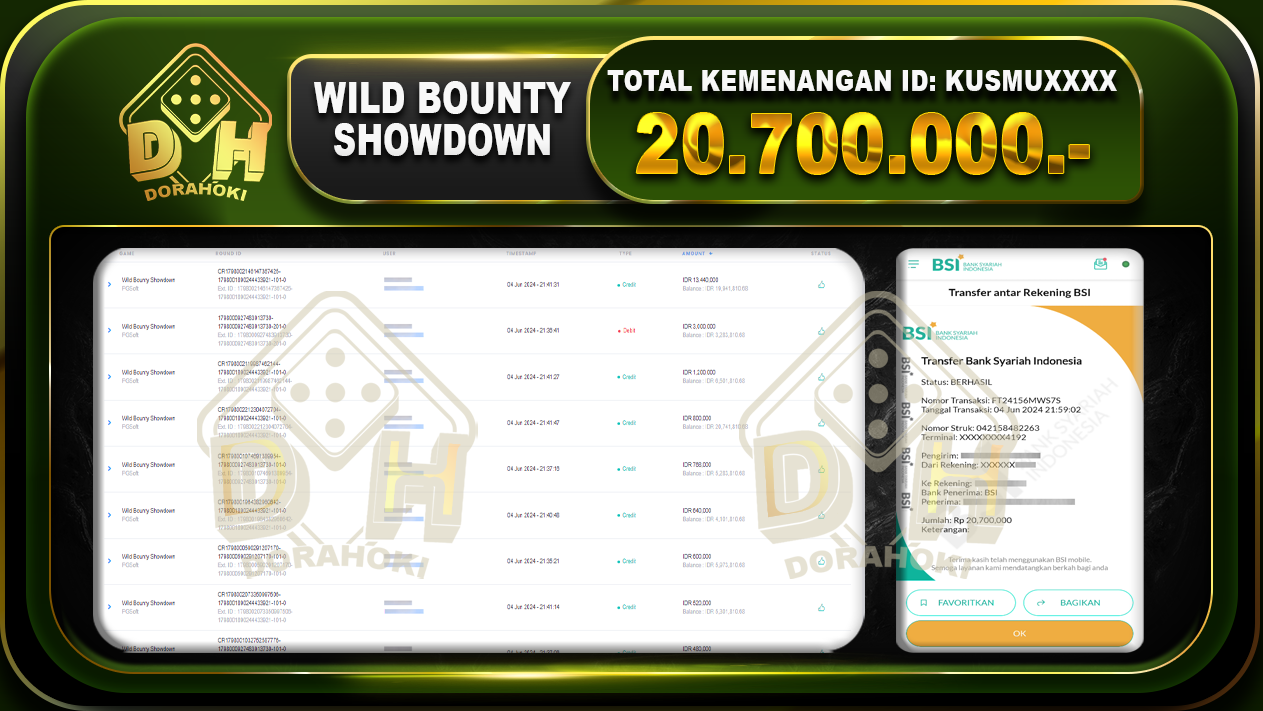 WILD BOUNTY SHOWDOWN Rp.20.700.000