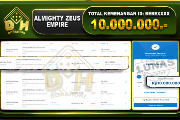 ALMIGHTY ZEUS EMPIRE Rp.10.000.000