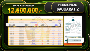 BACCARAT 2 Rp.12.500.000