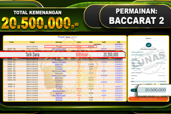 BACCARAT 2 Rp.20.500.000