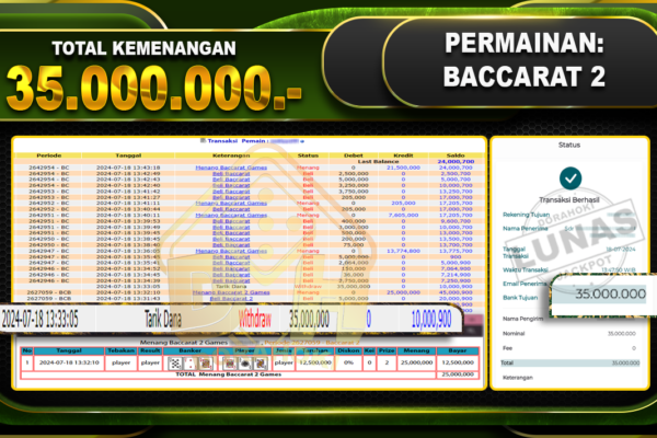 BACCARAT 2 Rp.35.000.000