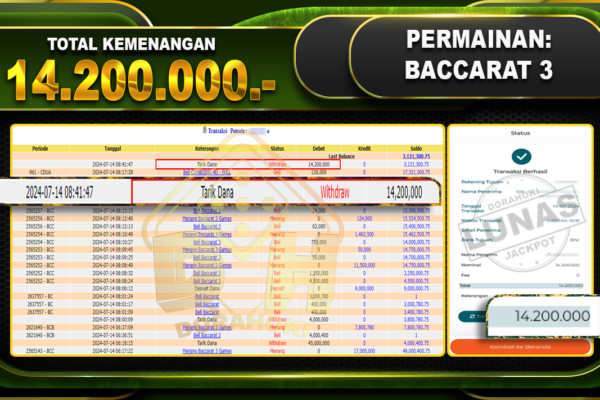 BACCARAT 3 Rp.14.200.000