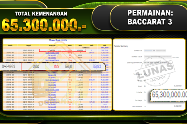 BACCARAT 3 Rp.65.300.000