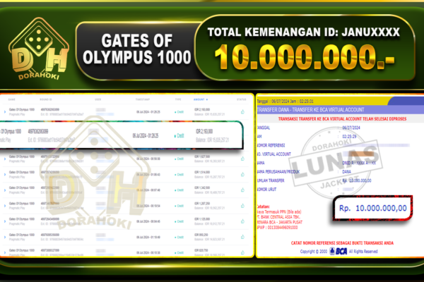 GATES OF OLYMPUS 1000 Rp.10.000.000