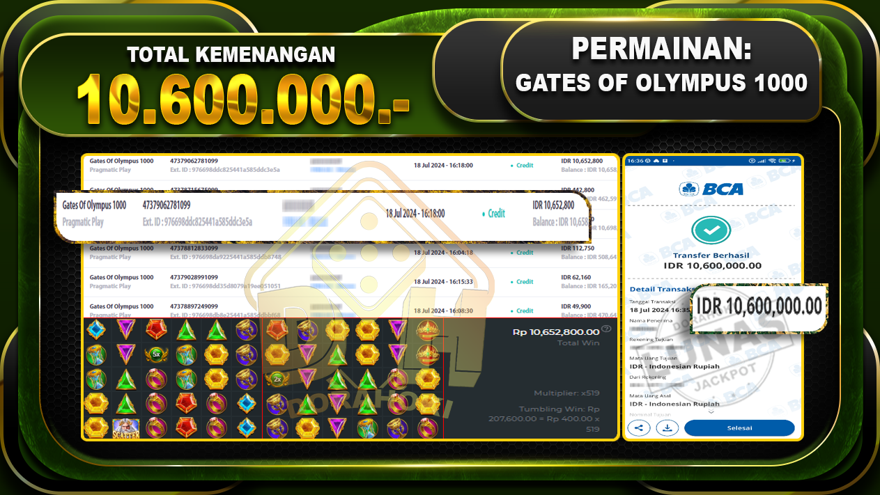 GATES OF OLYMPUS 1000 Rp.10.600.000