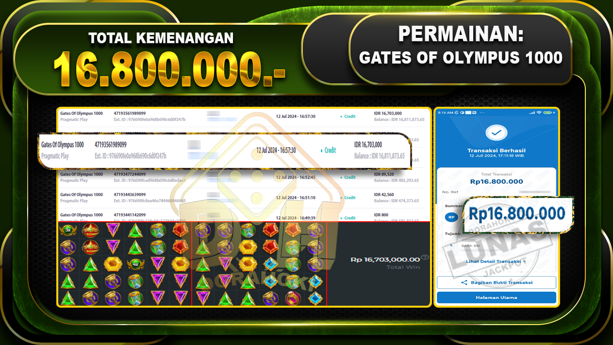 GATES OF OLYMPUS 1000 Rp.16.800.000