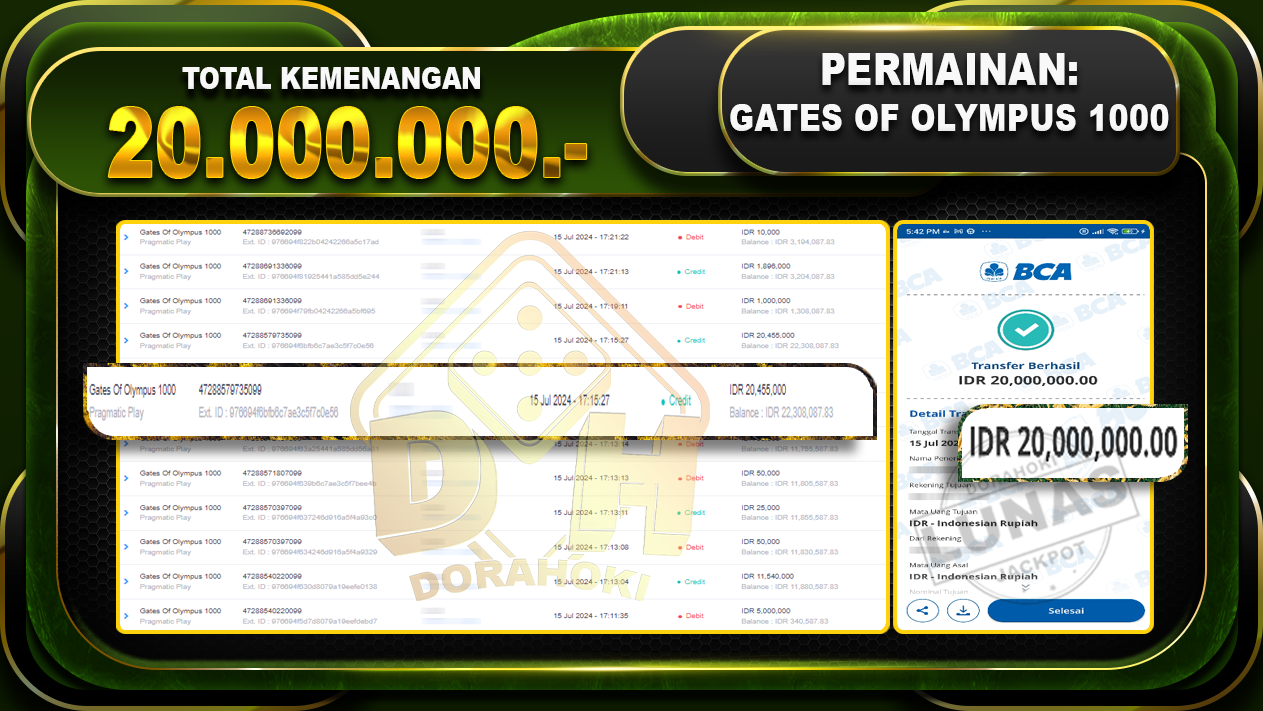 GATES OF OLYMPUS 1000 Rp.20.000.000