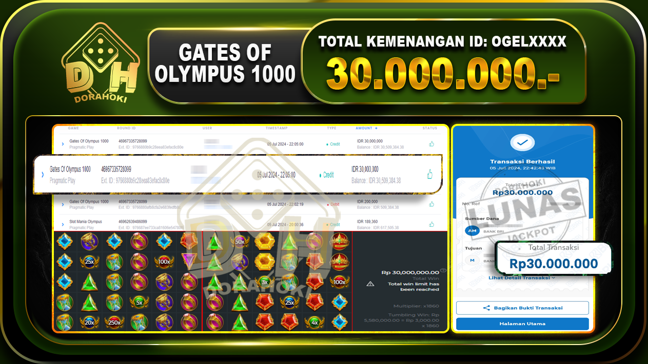 GATES OF OLYMPUS 1000 Rp.30.000.000