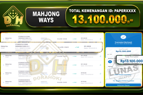 MAHJONG WAYS Rp.13.100.000