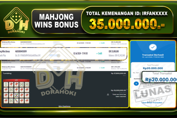 MAHJONG WINS BONUS Rp.35.000.000