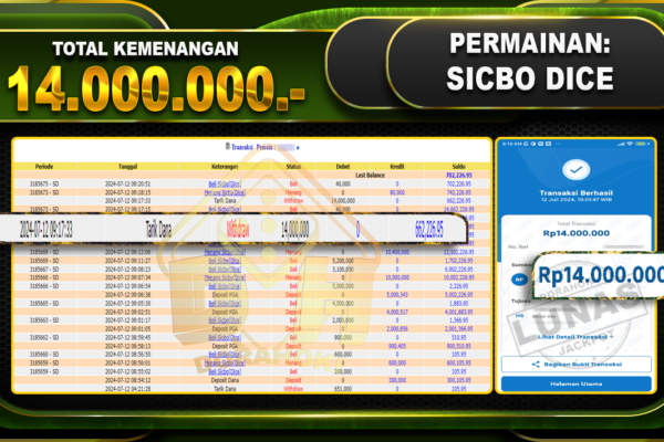 SICBO DICE Rp.14.000.000