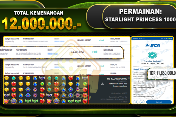 STARLIGHT PRINCESS 1000 Rp.12.000.000