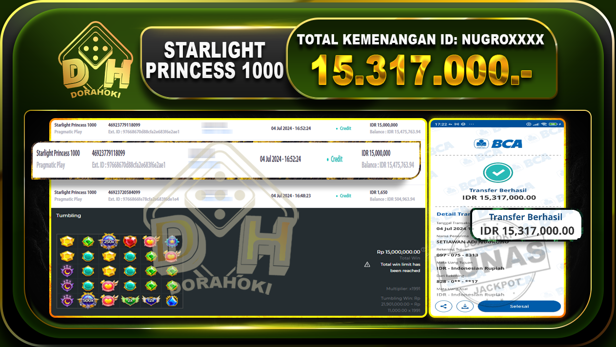 STARLIGHT PRINCESS 1000 Rp.15.317.000