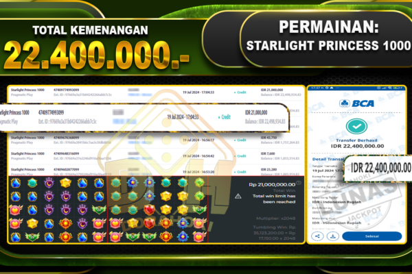 STARLIGHT PRINCESS 1000 Rp.22.400.000