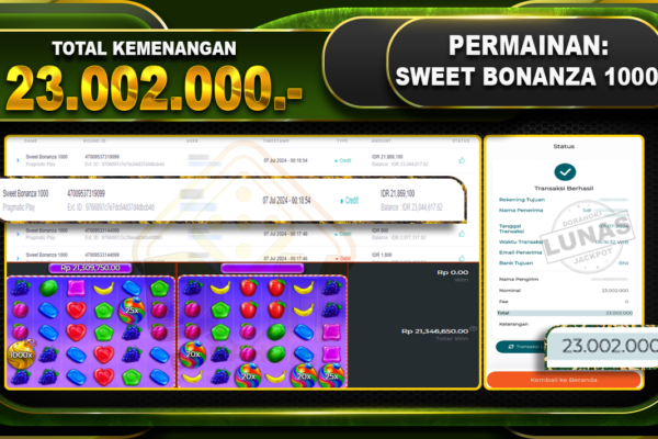 SWEET BONANZA 1000 Rp.23.002.000