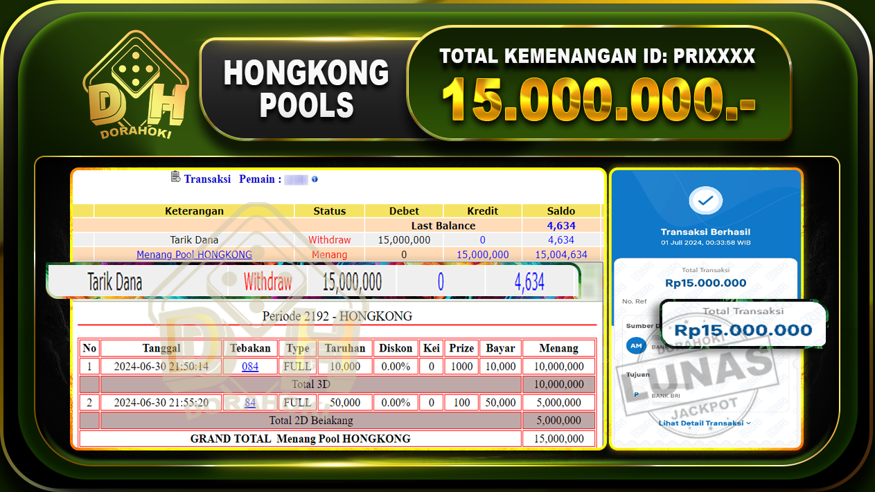 TOGEL HONGKONG Rp.15.000.000