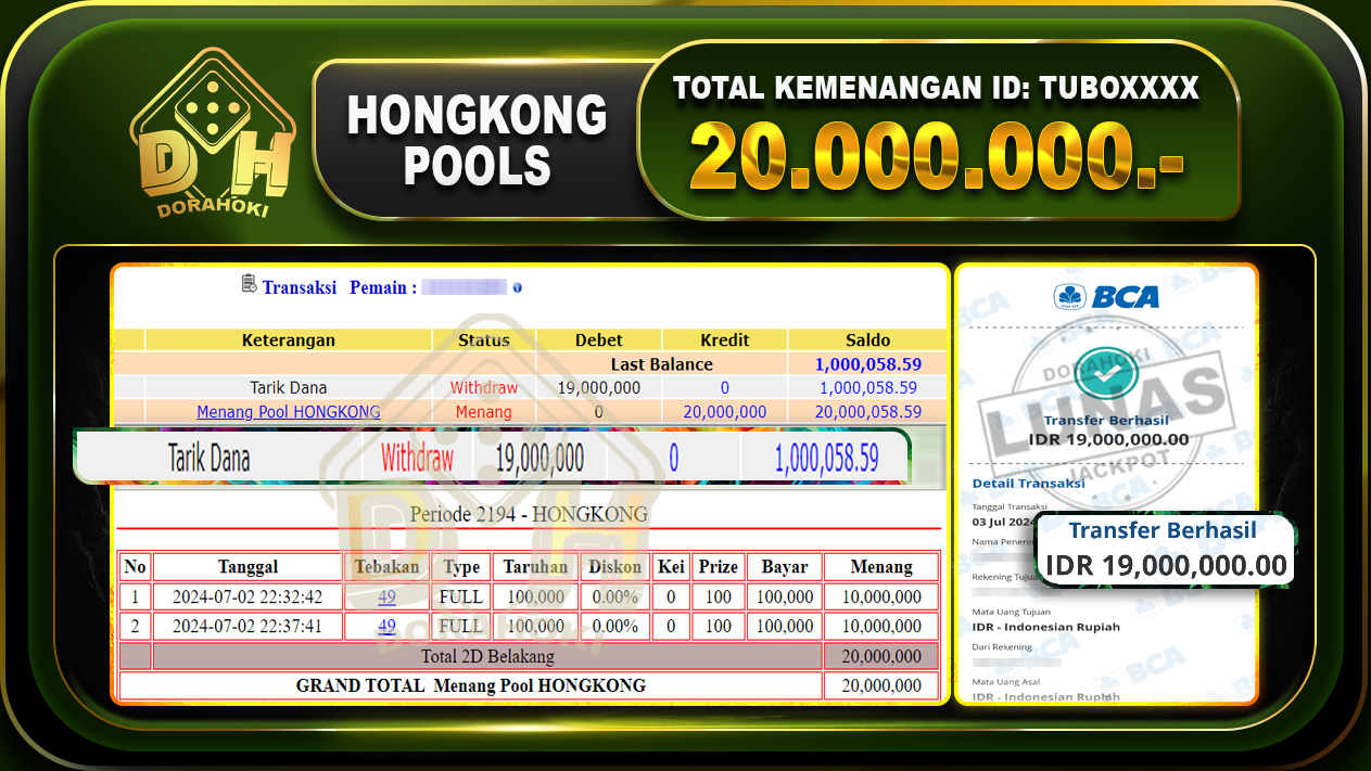 TOGEL HONGKONG Rp.20.000.000