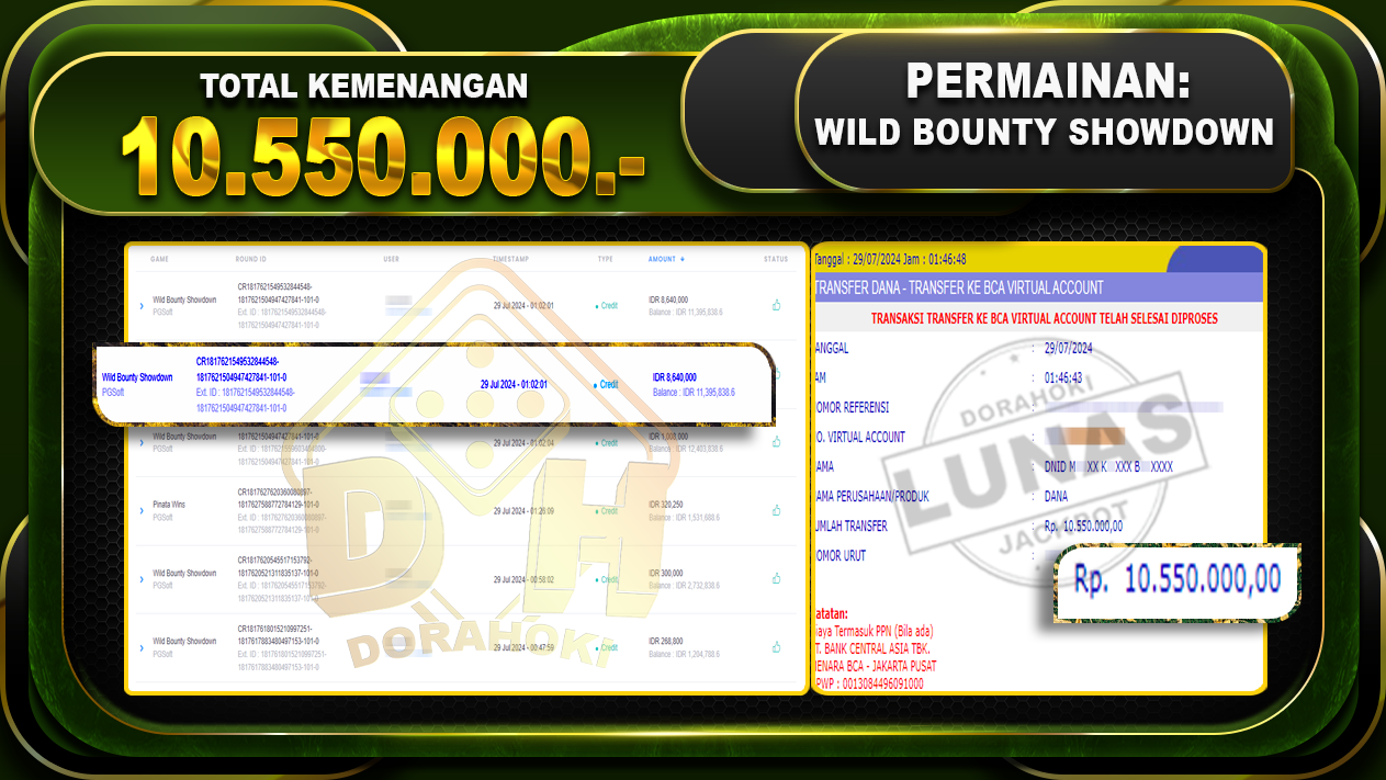 WILD BOUNTY SHOWDOWN Rp.10.550.000