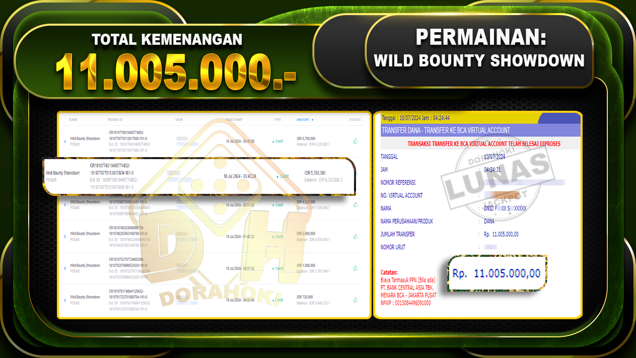 WILD BOUNTY SHOWDOWN Rp.11.005.000