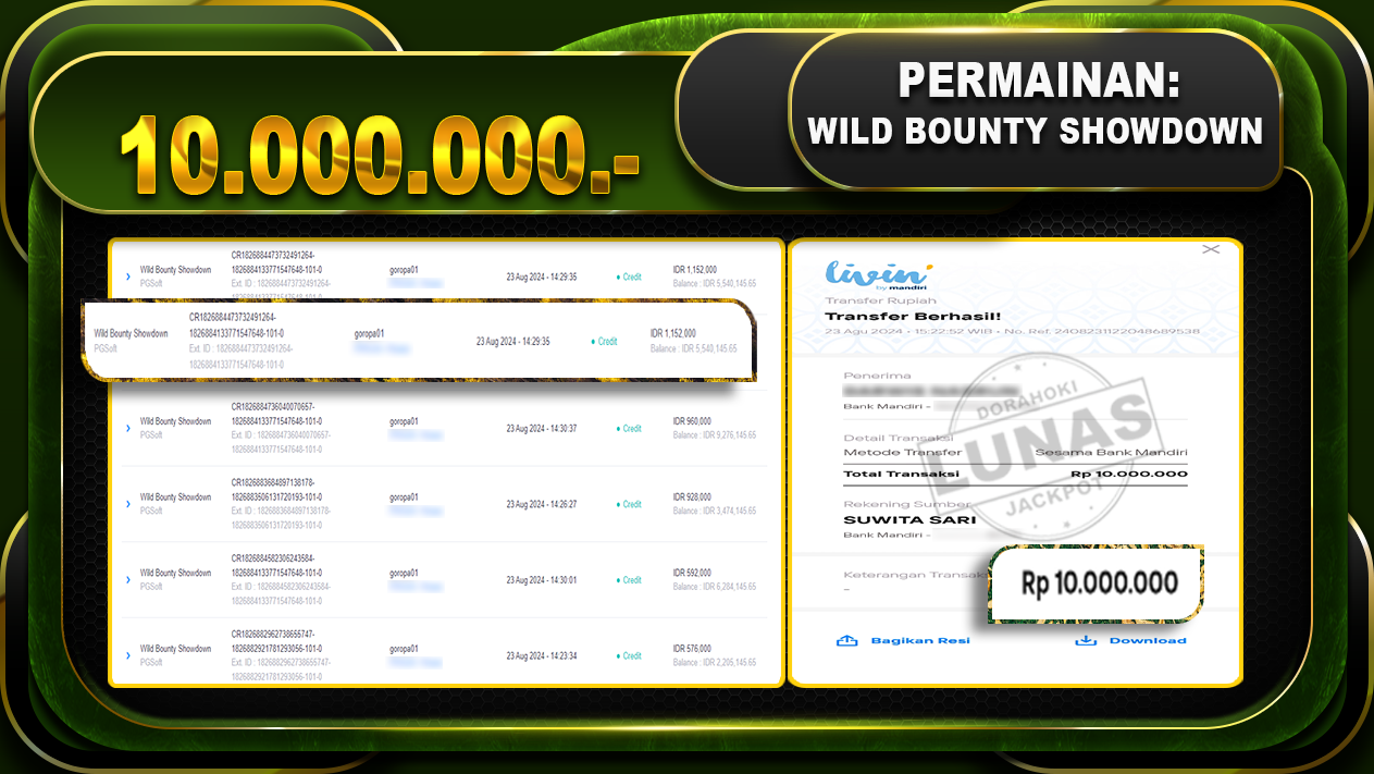 Wild Bounty Showdown Rp 10.000.000