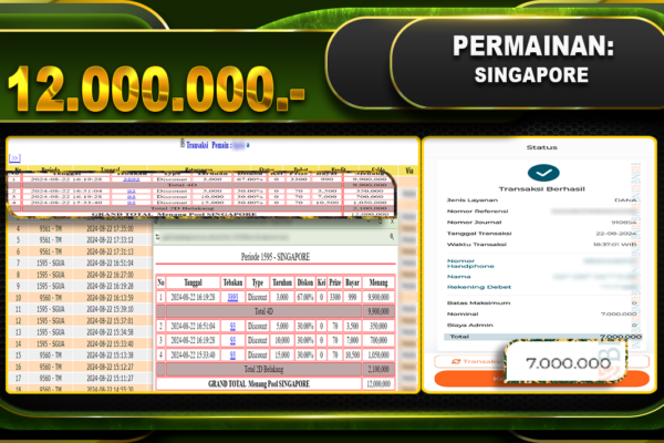 TOGEL SINGAPORE Rp 12.000.000