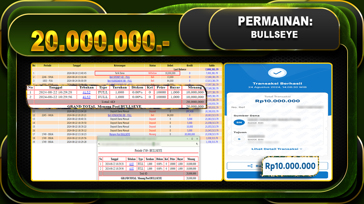 BULLSEYE 20.000.000