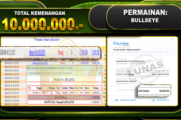 BULLSEYE Rp 10.000.000