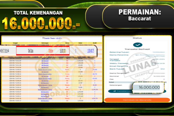 Baccarat Rp 16.000.000