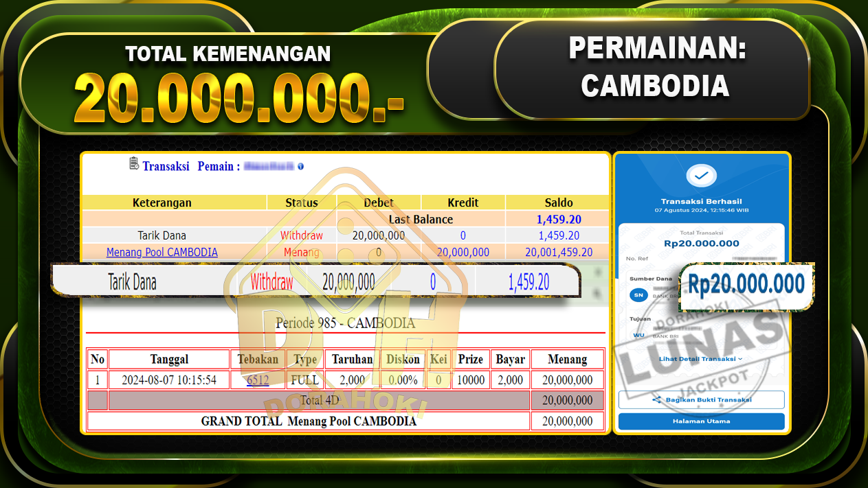 CAMBODIA Rp.20.000.000