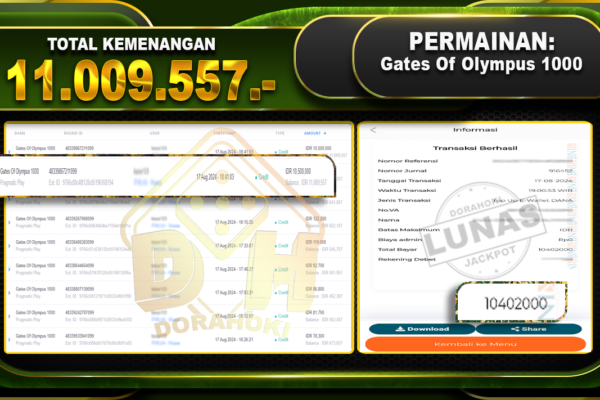 Gates Of Olympus 1000 Rp 11.009.557