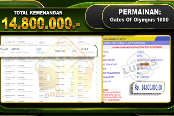 Gates Of Olympus 1000 Rp 14.800.000