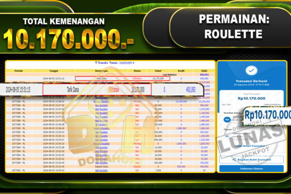 ROULETTE Rp.10.170.000