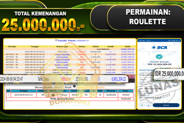 ROULETTE Rp.25.000.000